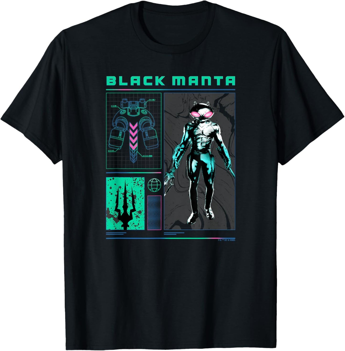 Aquaman and the Lost Kingdom Black Manta Stats T-Shirt - T-Shirt | Black
