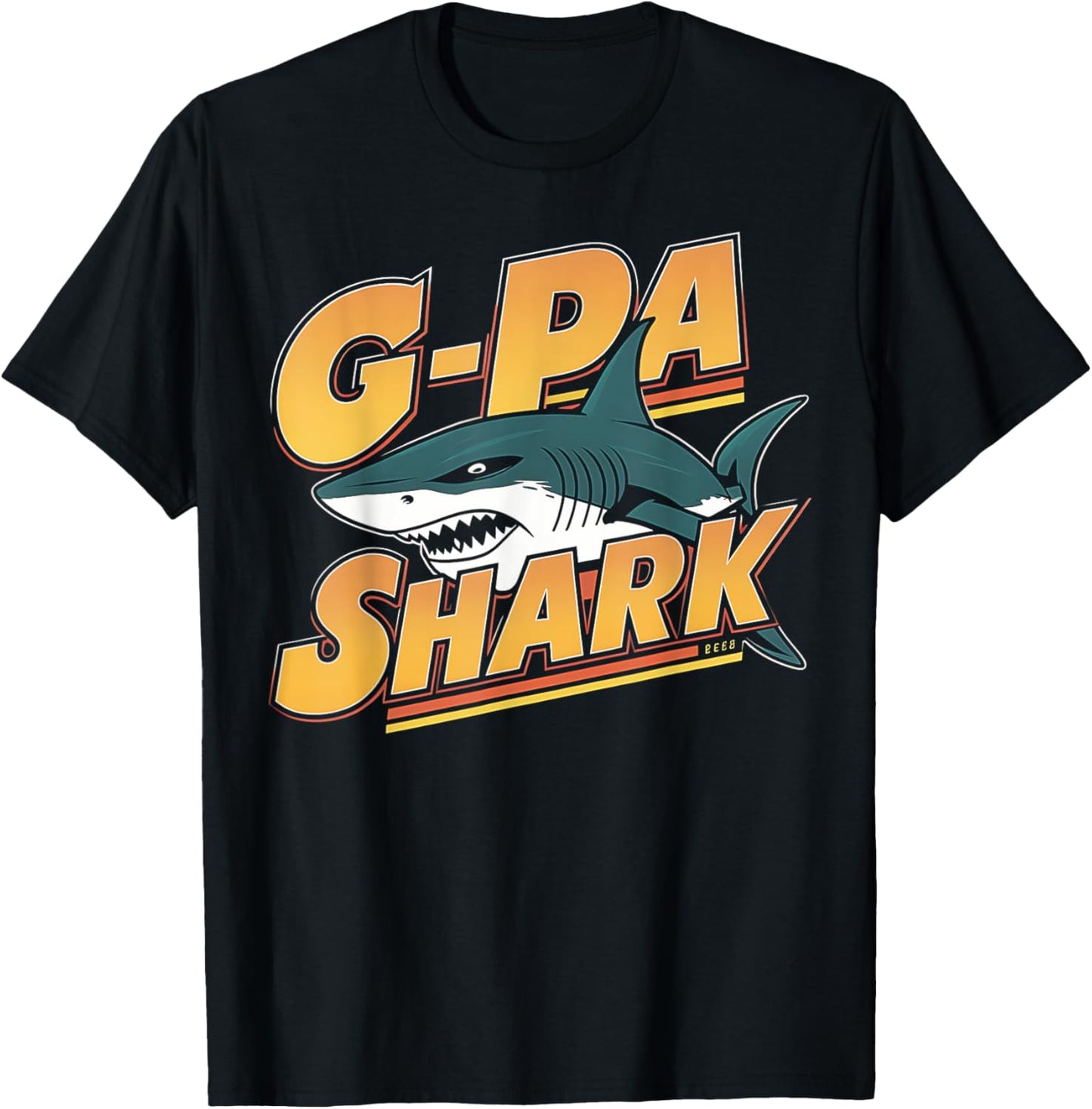 GPa Shark Grandpa Gifts Funny Graphic T-Shirt - T-Shirt | Black