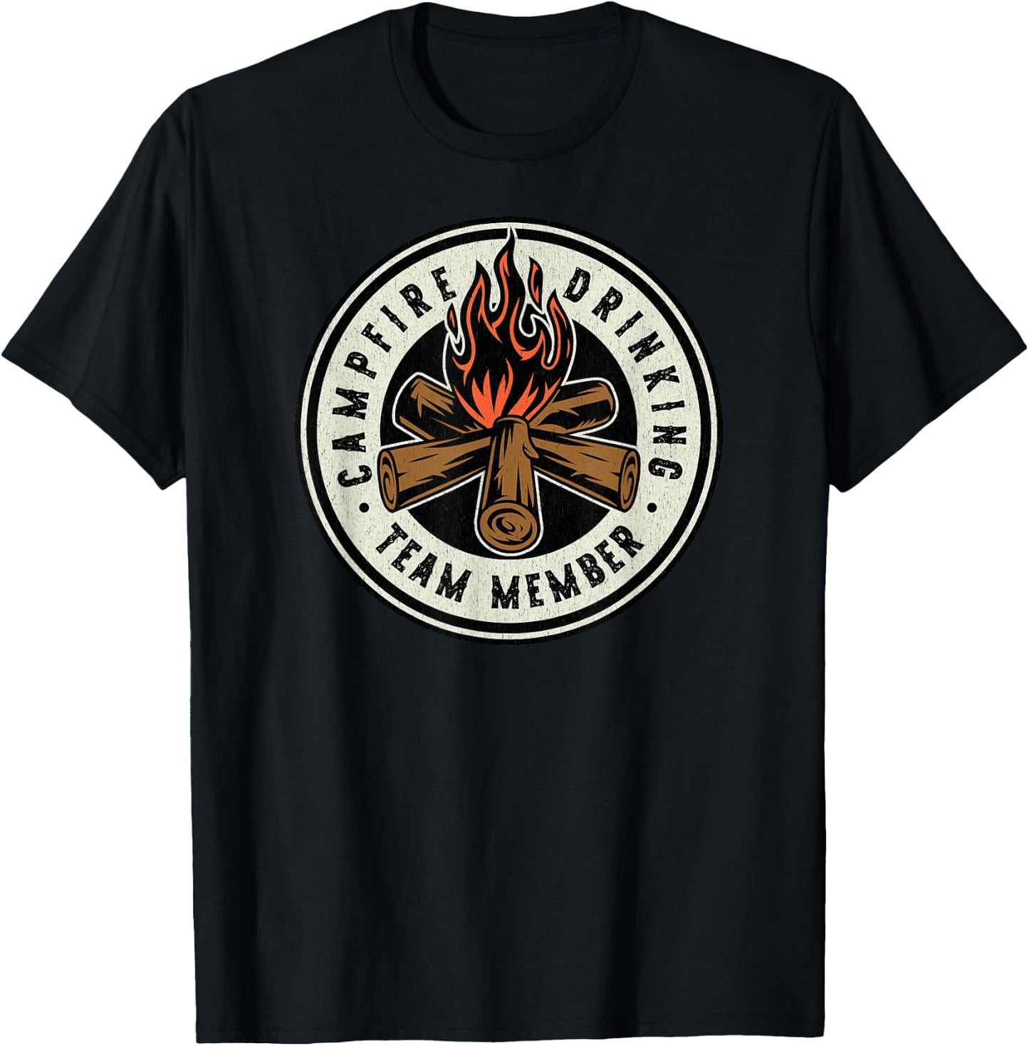 Campfire Drinking Team T-Shirt - T-Shirt | Black