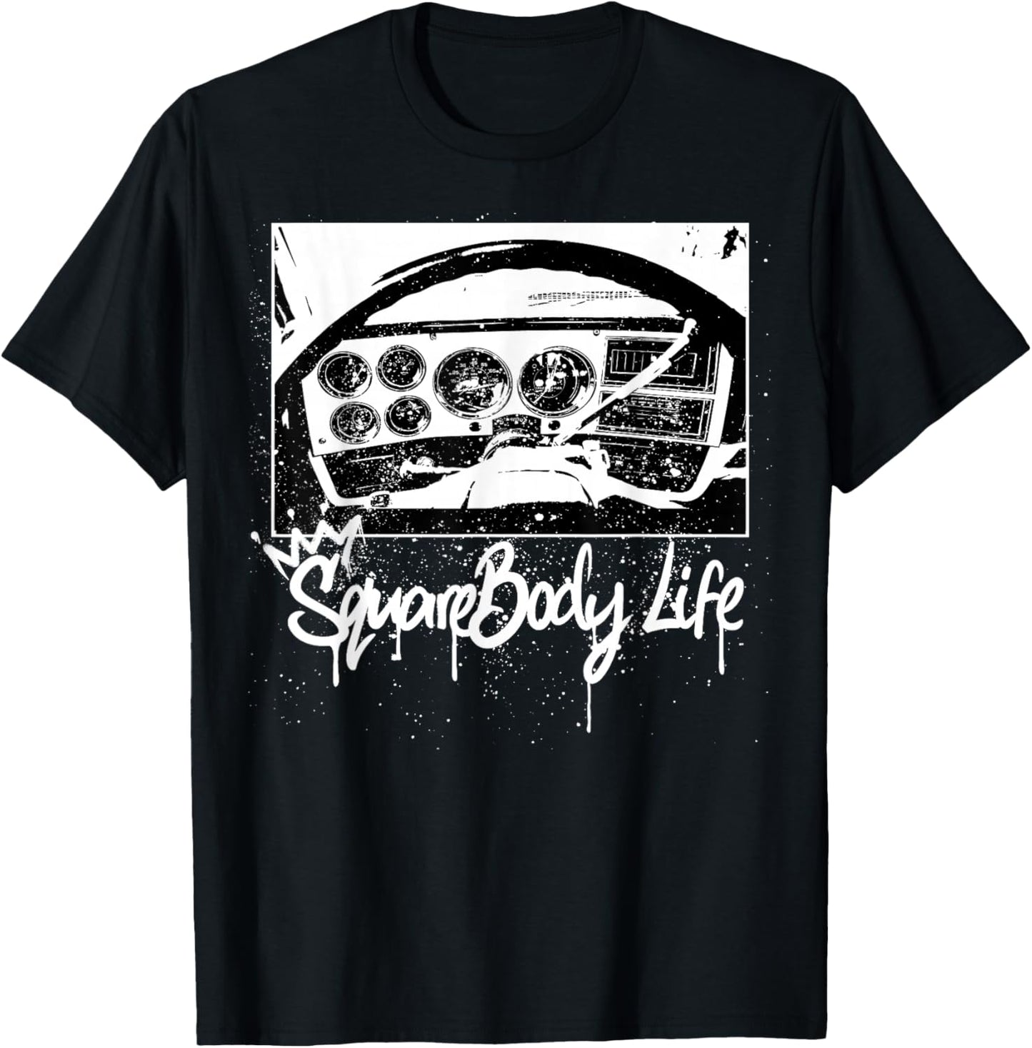 Squarebody Life C10 Classic truck Squarebody Nation T-Shirt - T-Shirt | Black