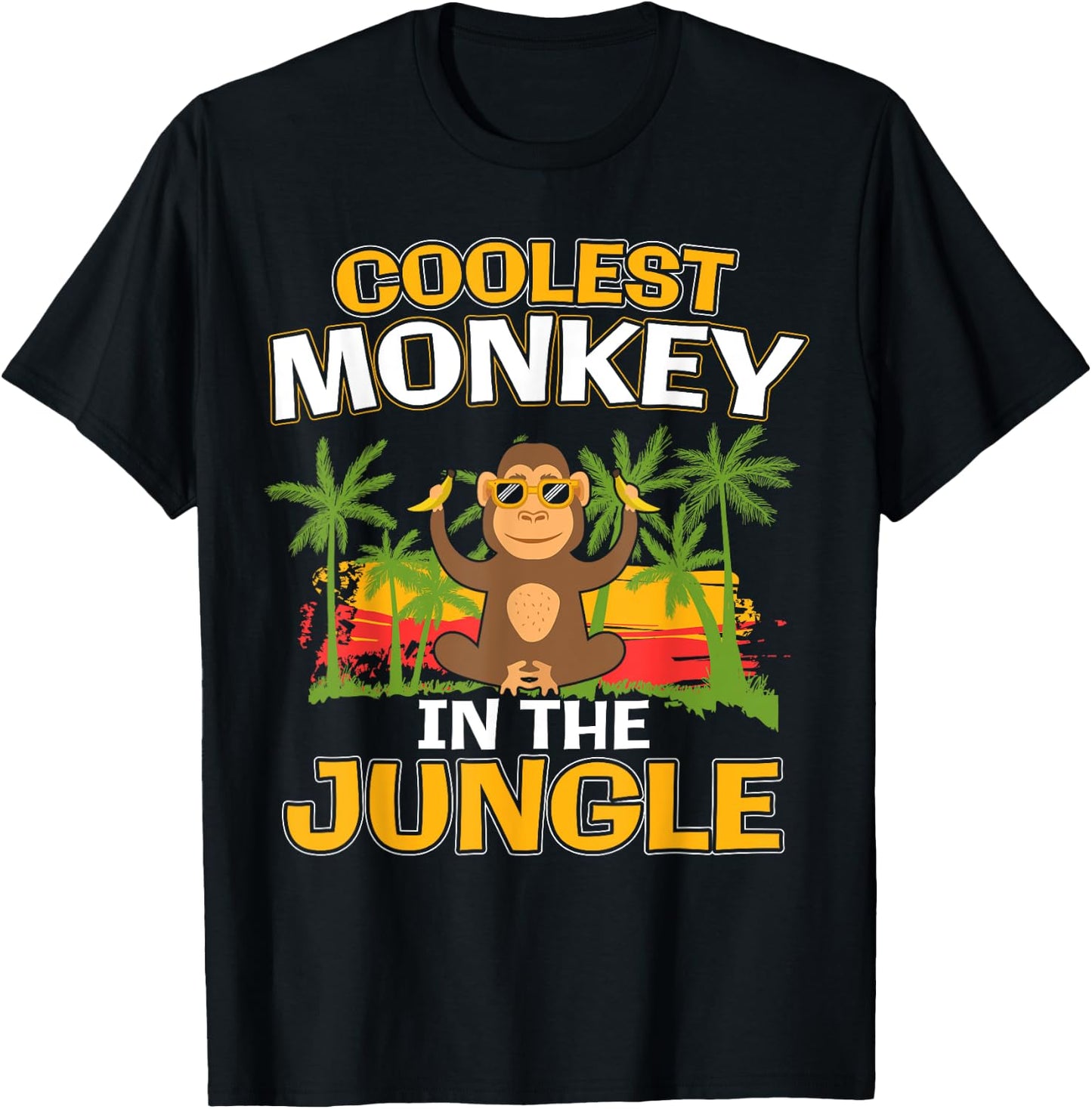 Coolest Monkey in the Jungle I Kid Meme T-Shirt - T-Shirt | Black