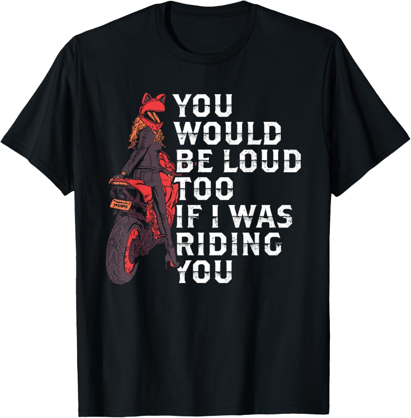 Funny Biker Women's Shirt T-Shirt - T-Shirt | Black