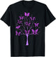 Purple Butterfly Tree of Life Butterflies T-Shirt - T-Shirt | Black