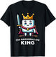 Marshmallow King Funny Marshmallow Lover Illustration T-Shirt - T-Shirt | Black