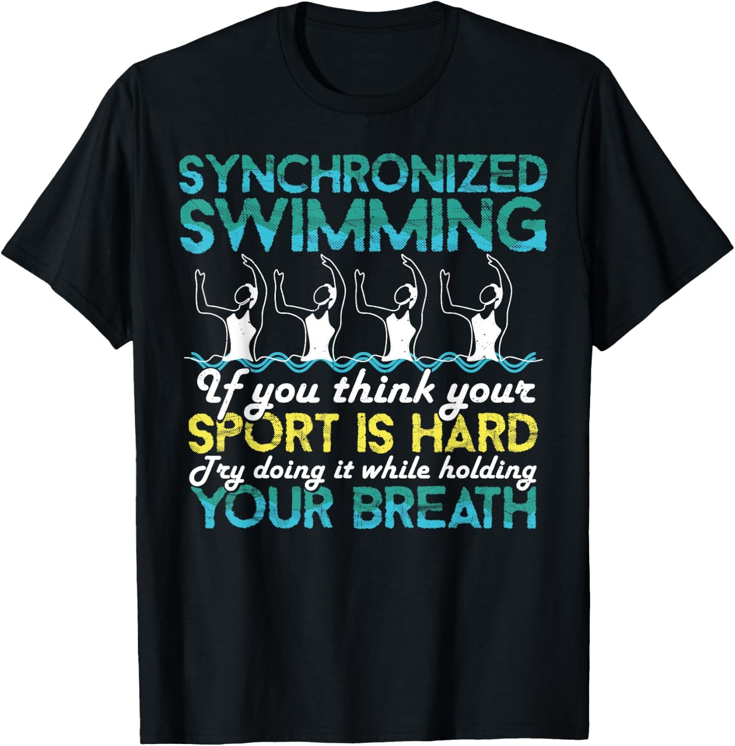 Synchronized Swimming Shirt Synchro Swimmer Artistic T-Shirt - T-Shirt | Black