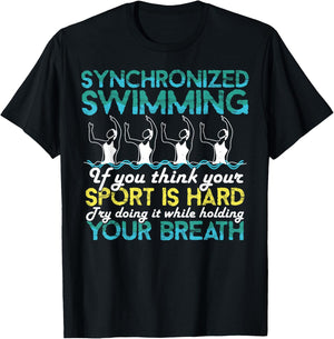Synchronized Swimming Shirt Synchro Swimmer Artistic T-Shirt - T-Shirt | Black