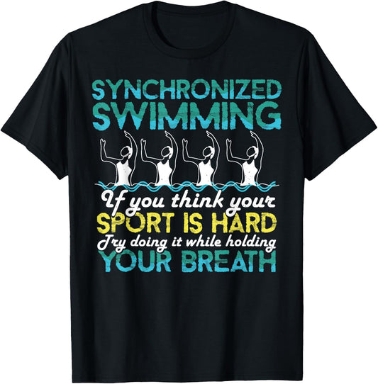 Synchronized Swimming Shirt Synchro Swimmer Artistic T-Shirt - T-Shirt | Black
