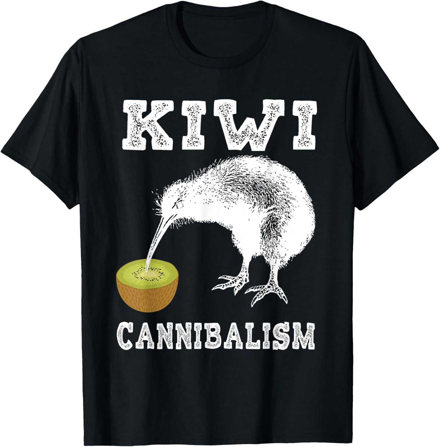 Kiwi Cannibalism Shirt | Cute Cannibalistic Bird Gift T-Shirt - T-Shirt | Black