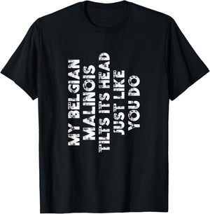 Belgian Malinois Mom Dad Funny Dog Lover Gift Women Men Kids T-Shirt - T-Shirt | Black