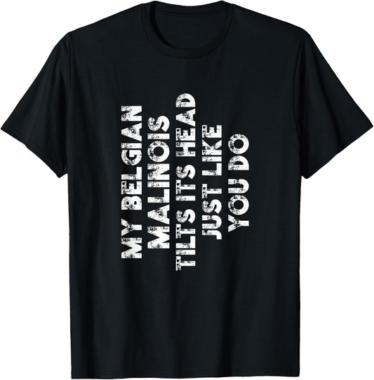 Belgian Malinois Mom Dad Funny Dog Lover Gift Women Men Kids T-Shirt - T-Shirt | Black