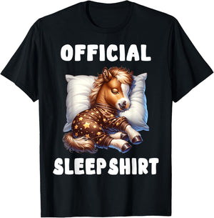 Horse - Official Sleepshirt Pajamas Nightgown T-Shirt - T-Shirt | Black