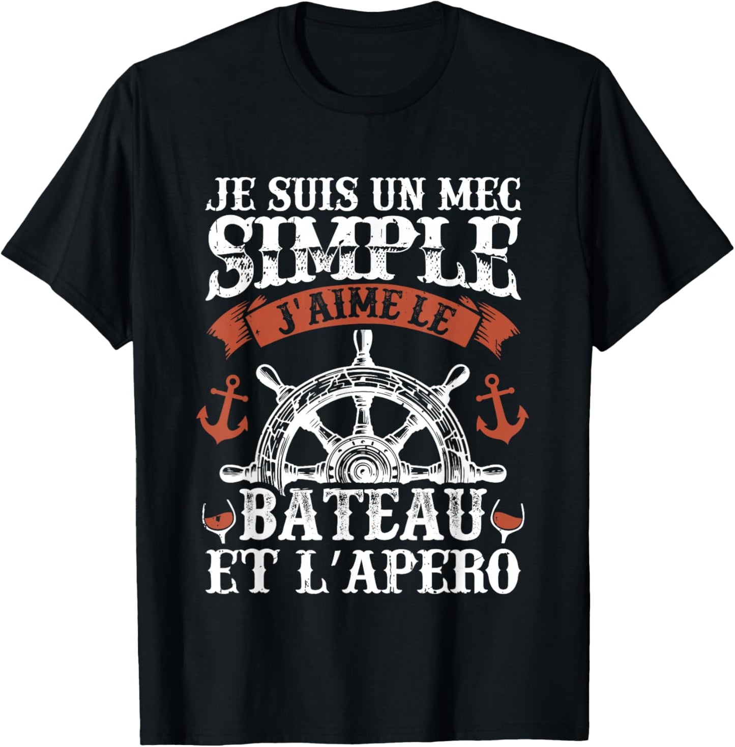 Humour Boat Captain Sailor Boats Boat , Black, S T-Shirt - T-Shirt | Black