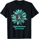 Leopard Sunflower Dysautonomia Awareness Warrior Support T-Shirt - T-Shirt | Black