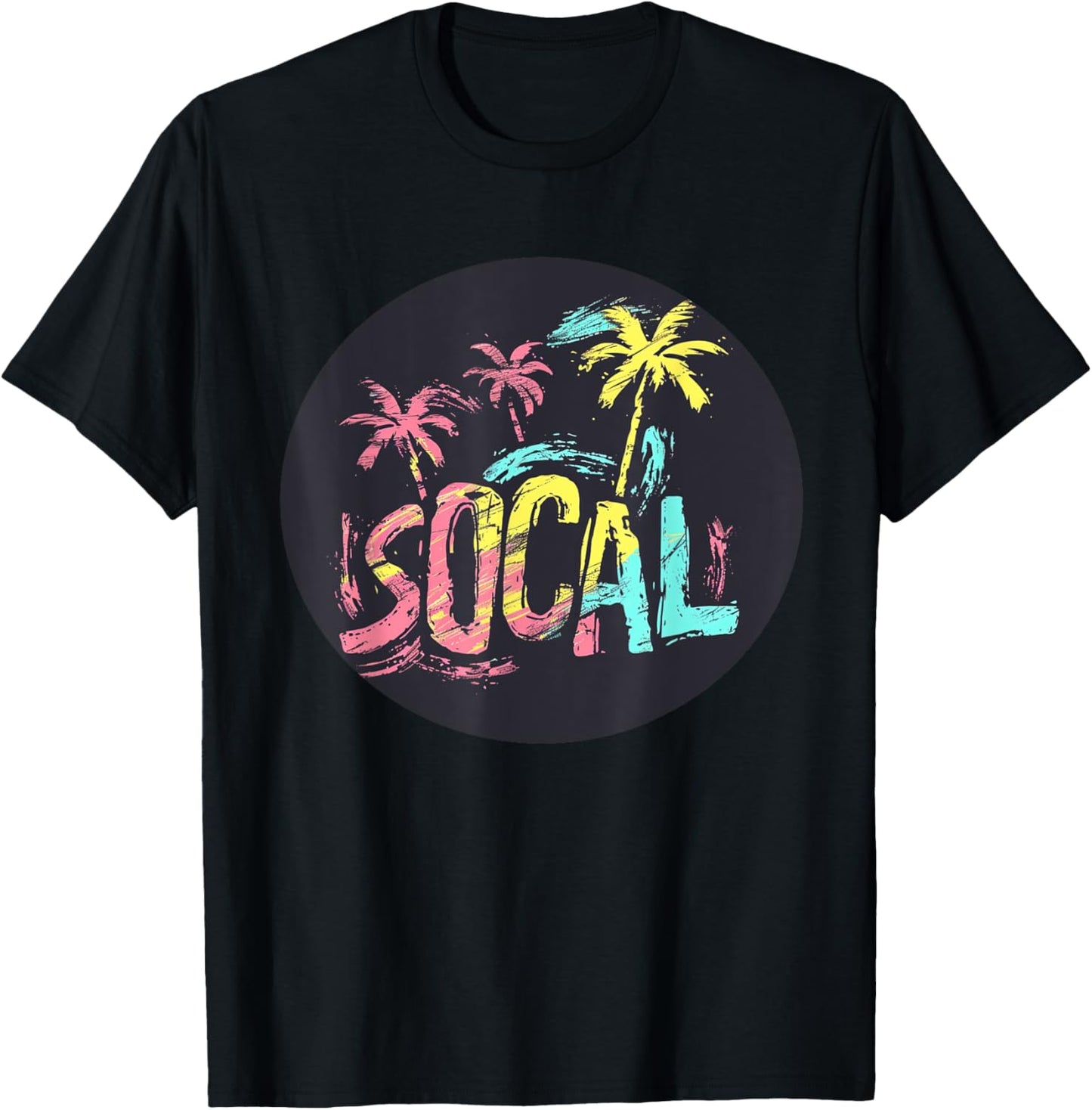 Cool Multicolor SoCal Southern California Costume T-Shirt - T-Shirt | Black