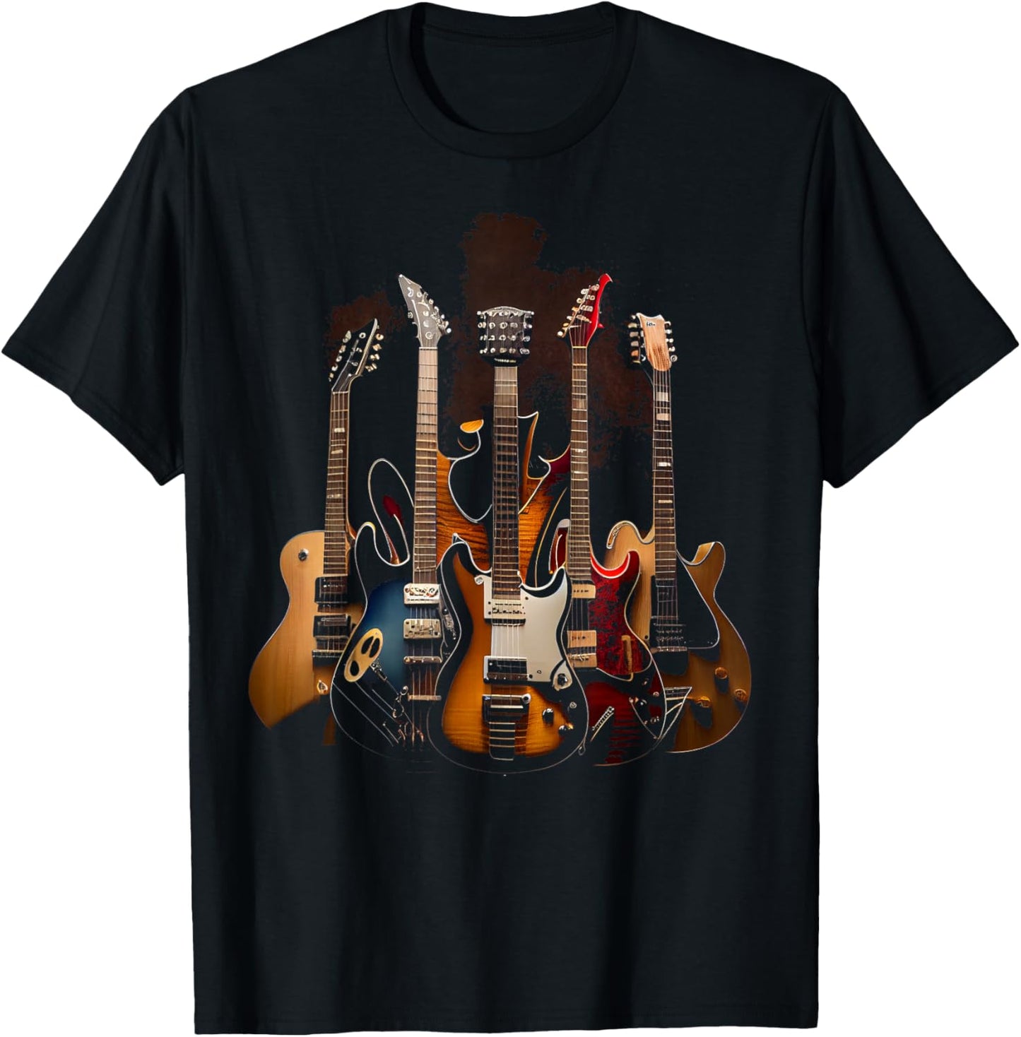 Guitar Colors Colorful Musician Guitar Gift Guitarist T-Shirt - T-Shirt | Black