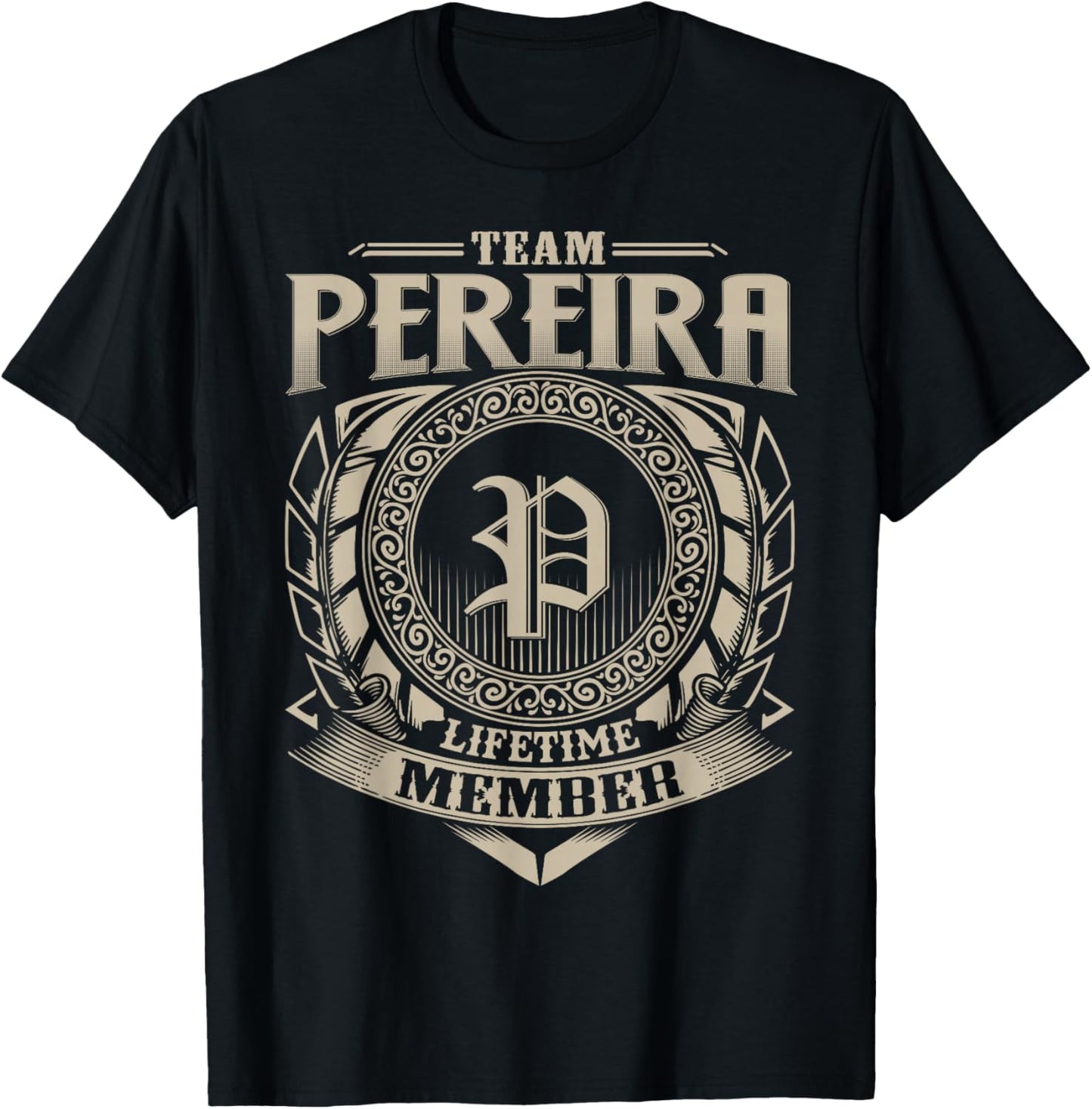 Team PEREIRA Lifetime Member Surname PEREIRA Family Vintage T-Shirt - T-Shirt | Black