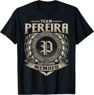 Team PEREIRA Lifetime Member Surname PEREIRA Family Vintage T-Shirt - T-Shirt | Black
