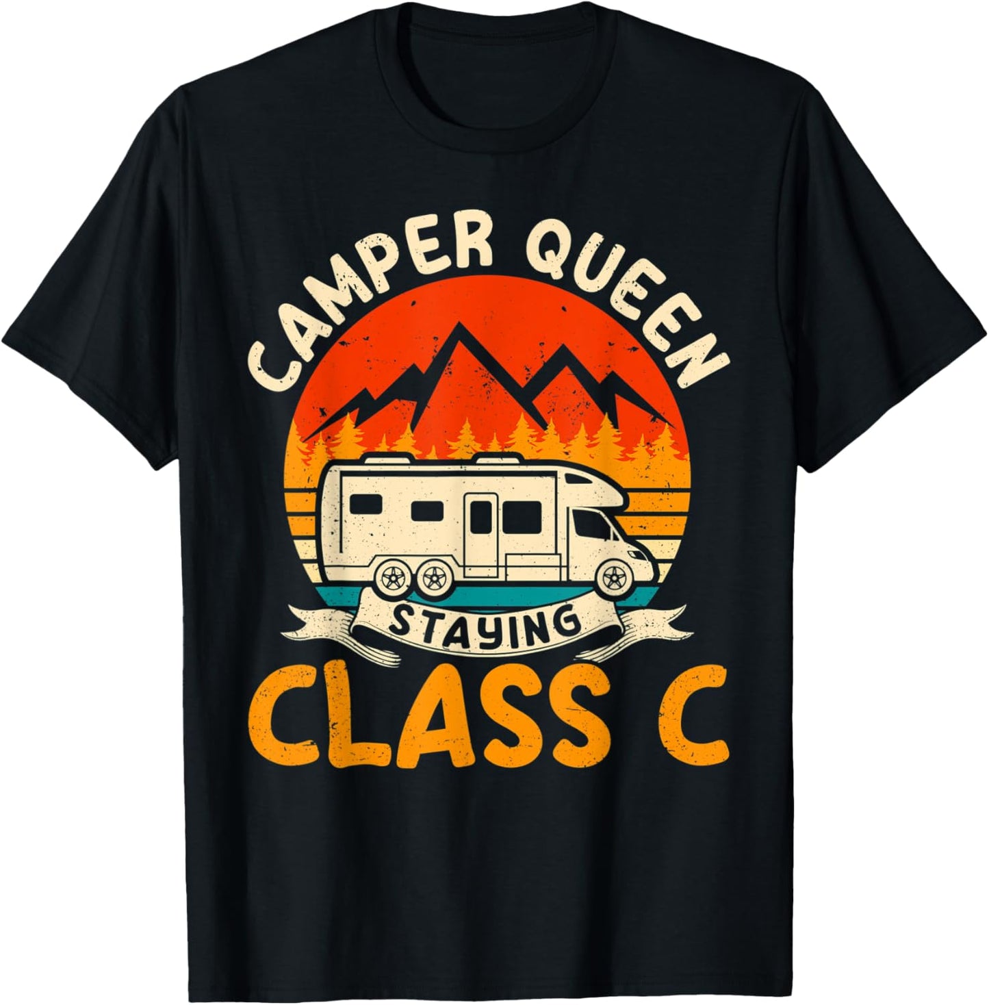 Staying Class C RV Camper Funny Camping Women T-Shirt - T-Shirt | Black