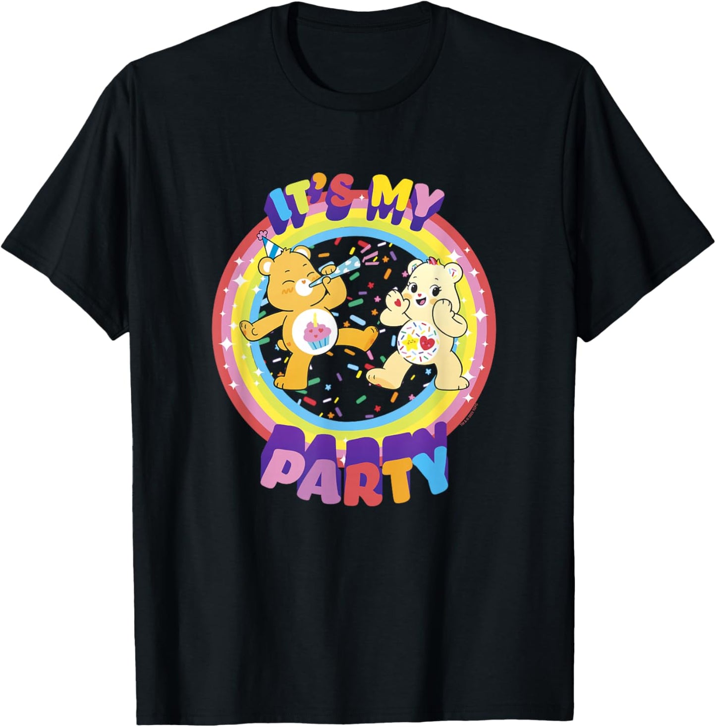 Care Bears Birthday It's My Party Retro Birthday Bear Logo T-Shirt - T-Shirt | Black