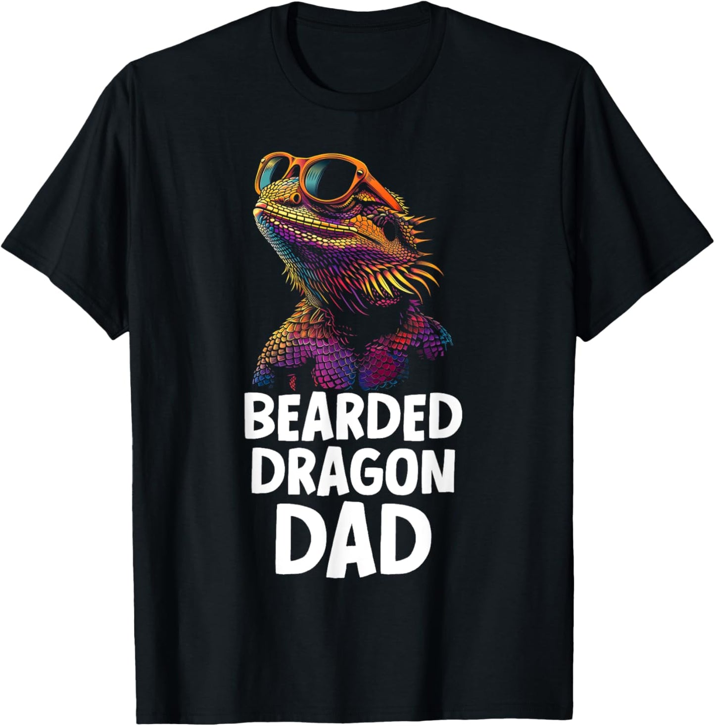 Bearded Dragon Dad Funny Reptile T-Shirt - T-Shirt | Black