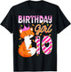 Fox Animal Lovers 10th Birthday Girl Fox B-day 10 year old T-Shirt - T-Shirt | Black