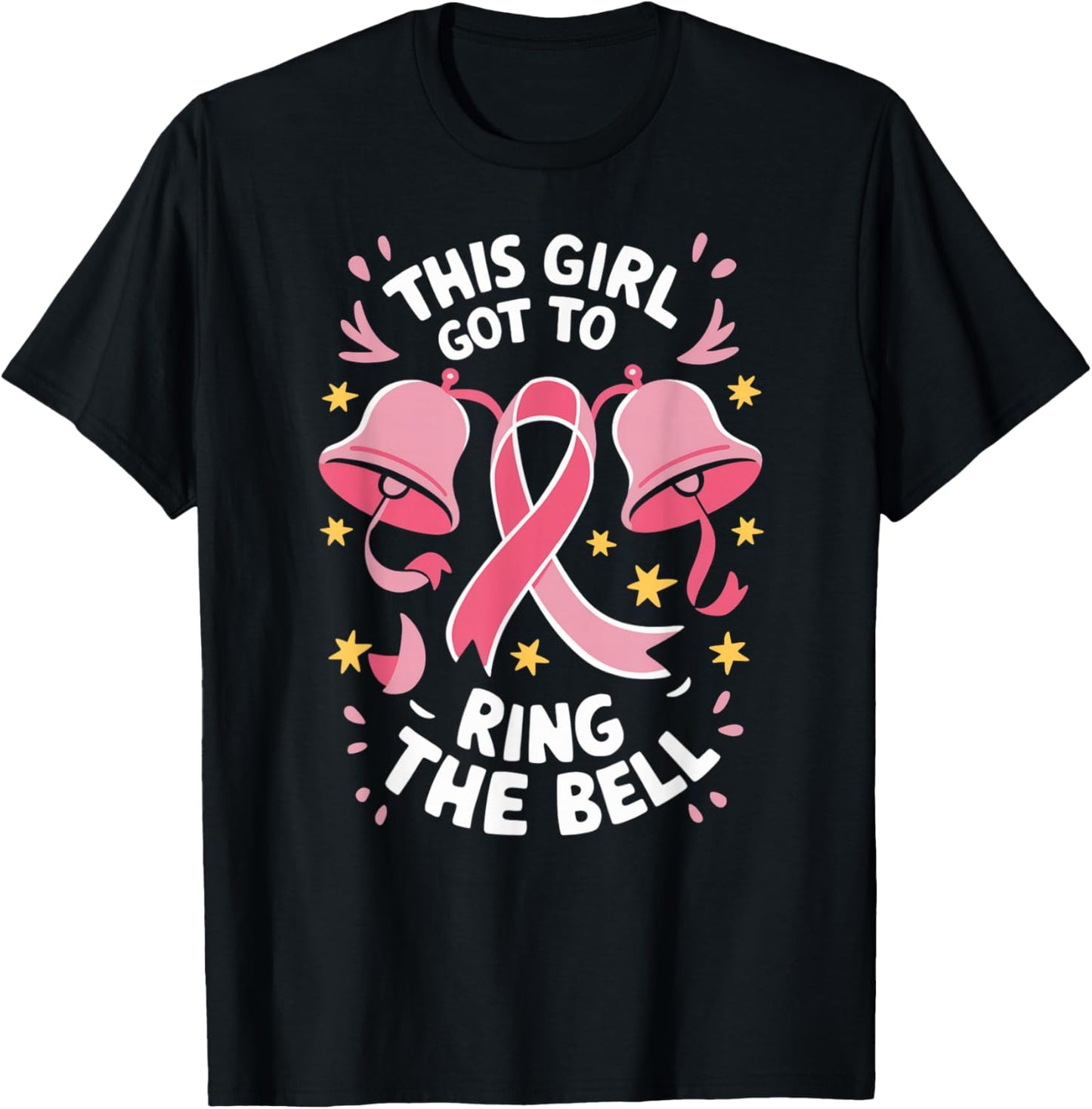 Pink Breast Cancer Survivor This Girl Got to Ring the Bell T-Shirt - T-Shirt | Black