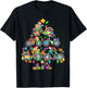 Bicycle Christmas Tree Funny Santa Bicycle Lover Biker Gifts T-Shirt - T-Shirt | Black