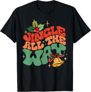 Jingle All The Way Groovy T-Shirt - T-Shirt | Black