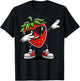 Funny Dabbing Strawberry Summer Fruit Lover T-Shirt - T-Shirt | Black