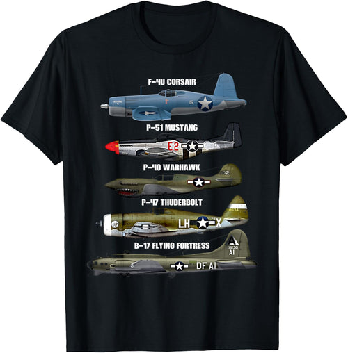WW2 Warplane Warbirds B-17 P51 Mustang F4U Corsair