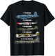 WW2 Warplane Warbirds B-17 P51 Mustang F4U Corsair T-Shirt - T-Shirt | Black