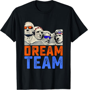Funny 4th of July Dream Team Presidents Mount Rushmore Men T-Shirt - T-Shirt | Black