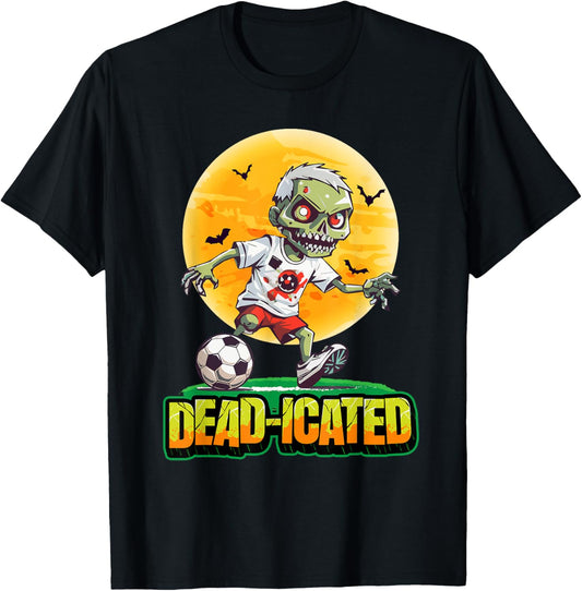Zombie Soccer Player Scary Soccer Halloween T-Shirt - T-Shirt | Black