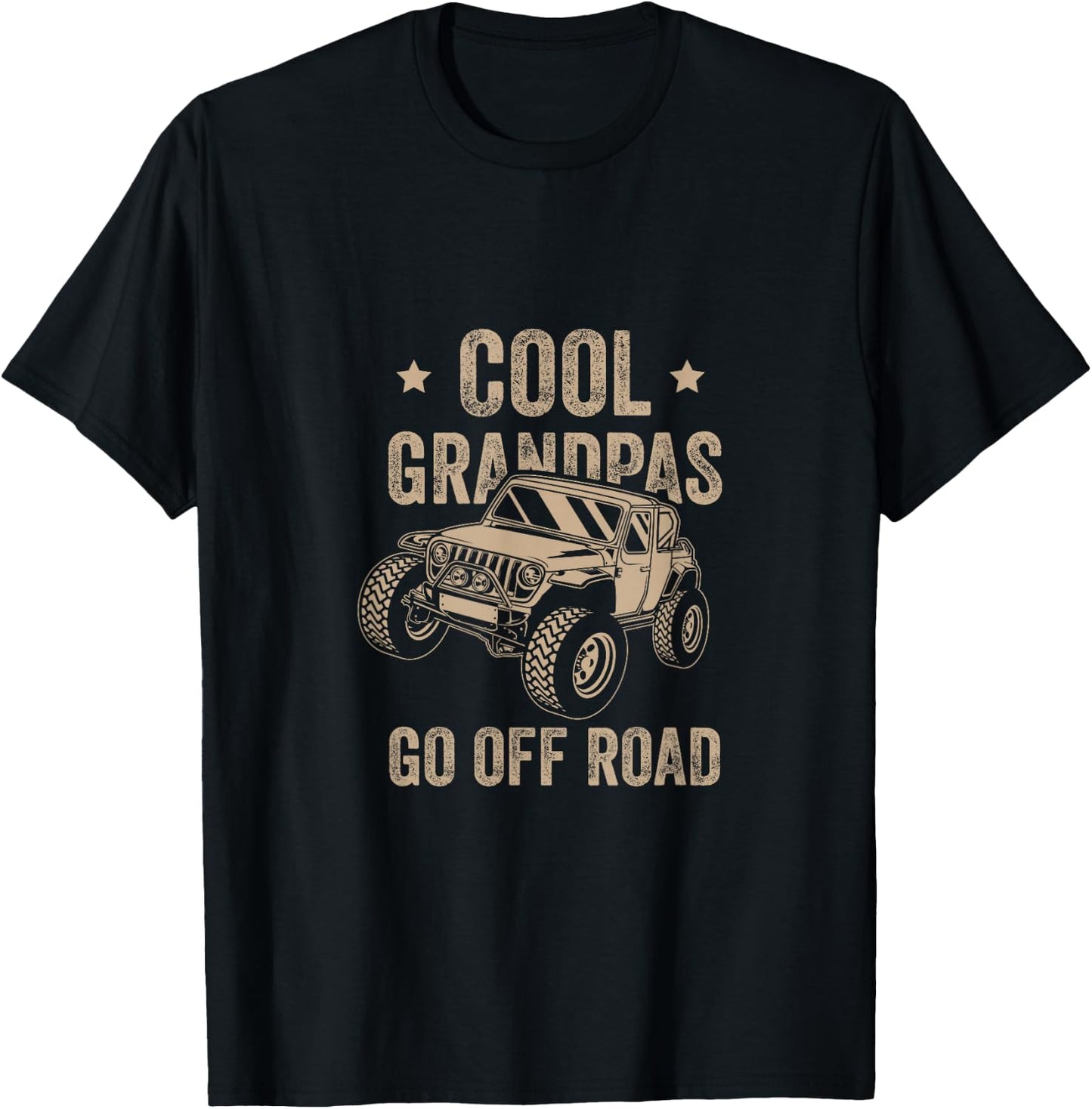 Cool Grandpas Go Off Road Off Road Gift 4x4 Dirt T-Shirt - T-Shirt | Black