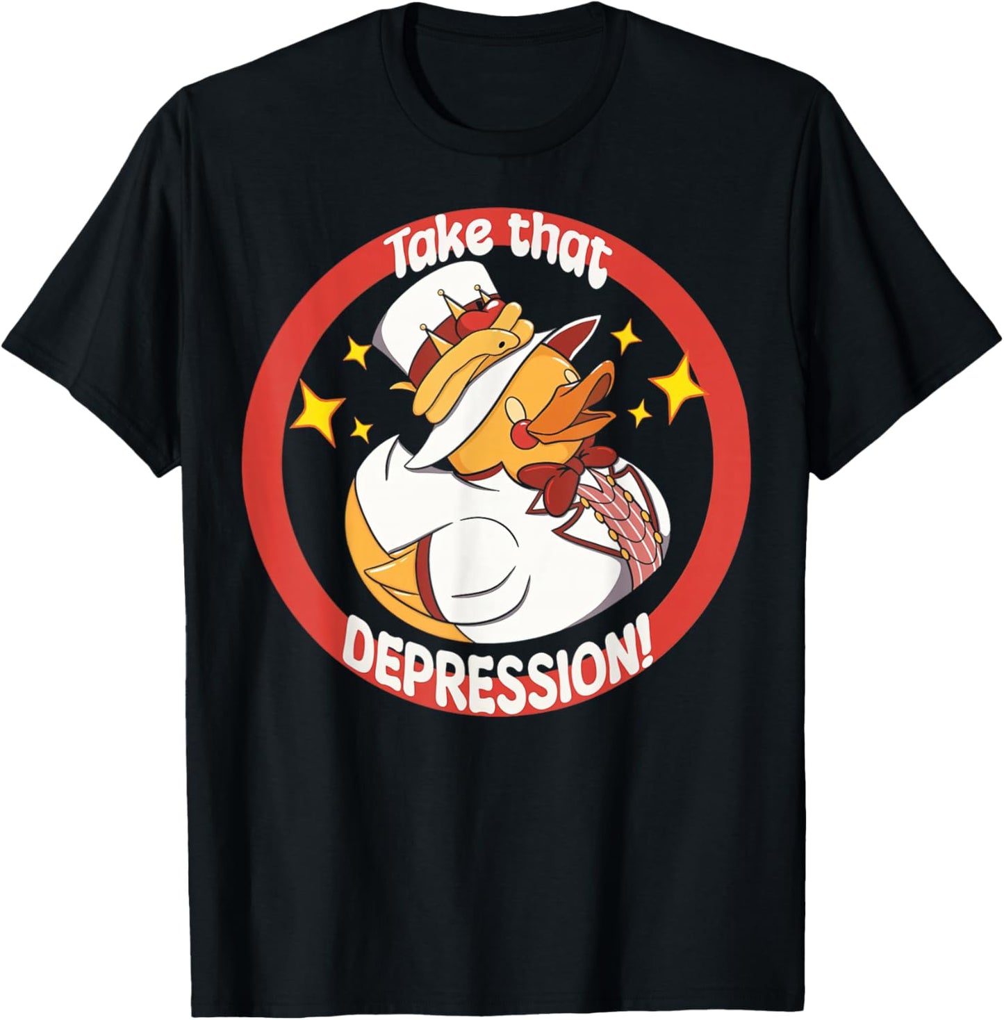Lucifer Rubber Ducky Take This Depression T-Shirt - T-Shirt | Black