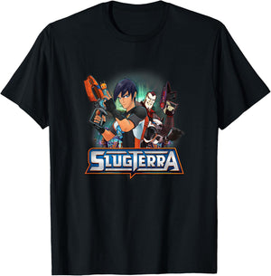 Slugterra - Eli and Dr. Thaddius Blakk T-Shirt - T-Shirt | Black