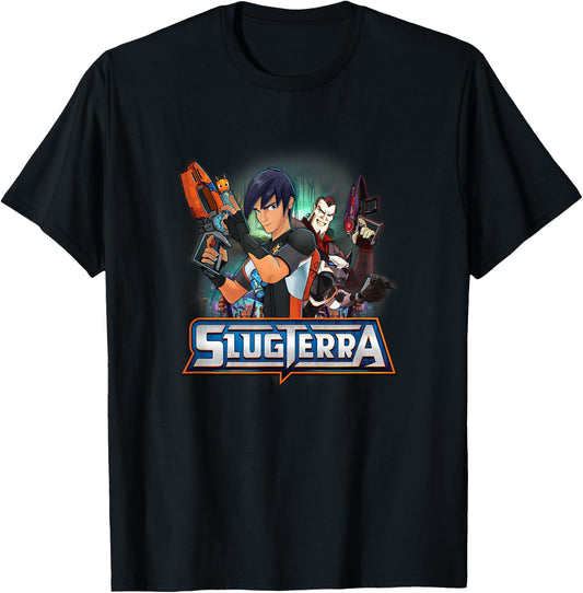 Slugterra - Eli and Dr. Thaddius Blakk T-Shirt - T-Shirt | Black