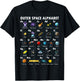 Outer Space Alphabet Kindergarten Teachers 1st Day of School T-Shirt - T-Shirt | Black