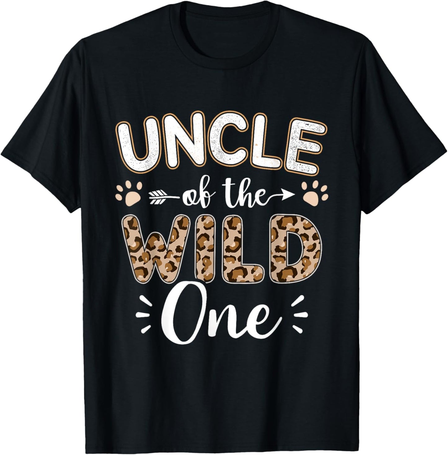 Uncle of the wild one birthday girl matching family party T-Shirt - T-Shirt | Black
