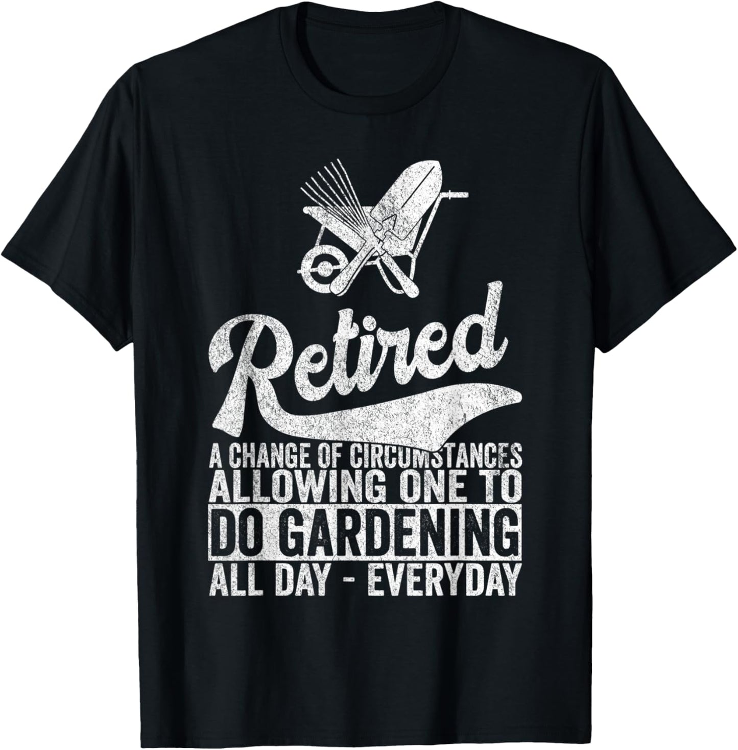 Funny Retired Definition Gardening Gardener Retirement Plan T-Shirt - T-Shirt | Black