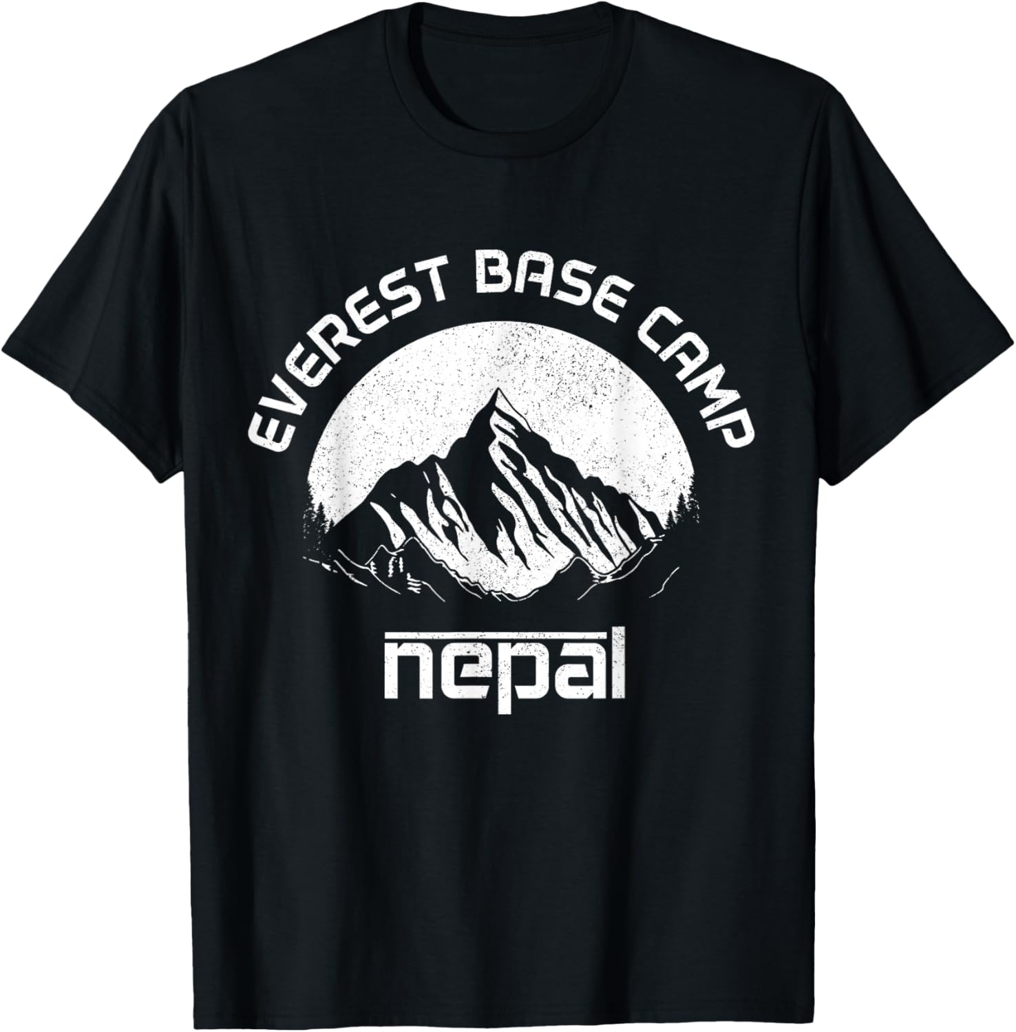 Mount Everest Nepal Himalaya Mountaineer Mountain Souvenir T-Shirt - T-Shirt | Black