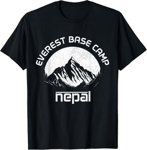 Mount Everest Nepal Himalaya Mountaineer Mountain Souvenir T-Shirt - T-Shirt | Black