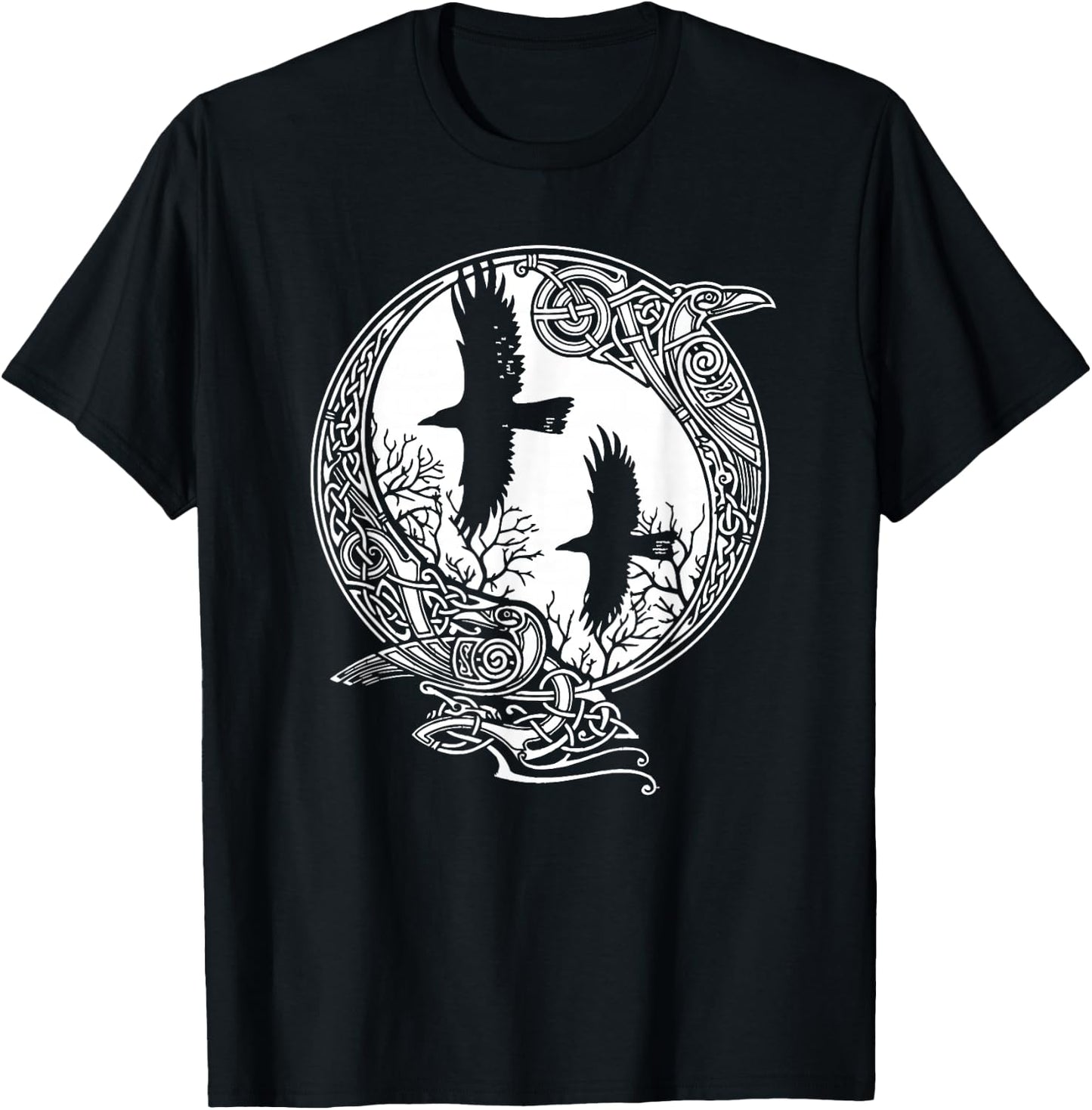 Odin's Ravens - Hugin And Munin - Huginn And Muninn T-Shirt - T-Shirt | Black