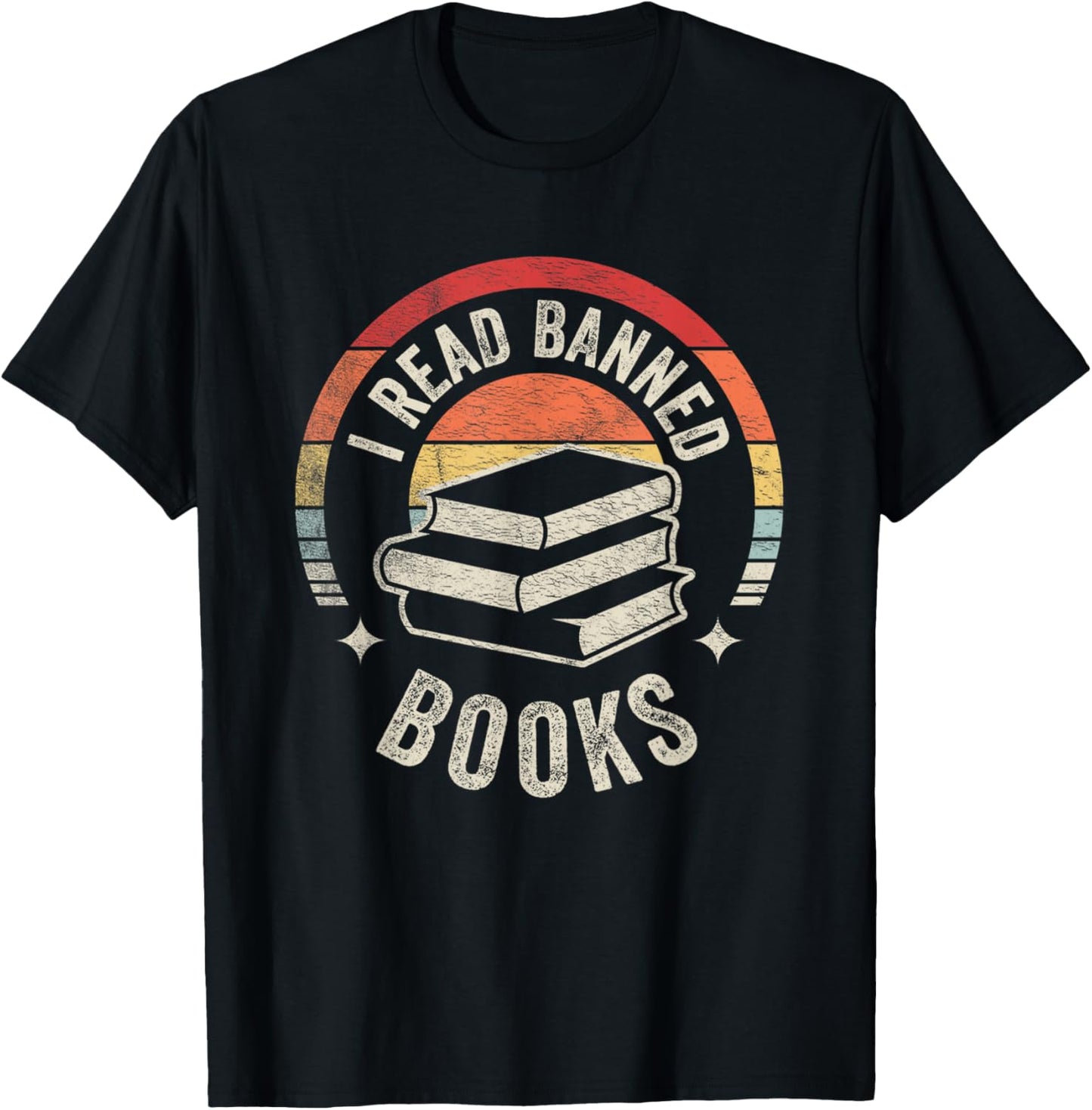 Retro Vintage Banned Books Shirt I Read Banned Books T-Shirt - T-Shirt | Black
