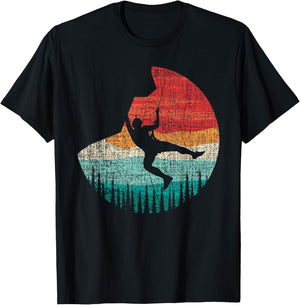 Vintage Retro Rock Climber & Rock Climbing T-Shirt - T-Shirt | Black