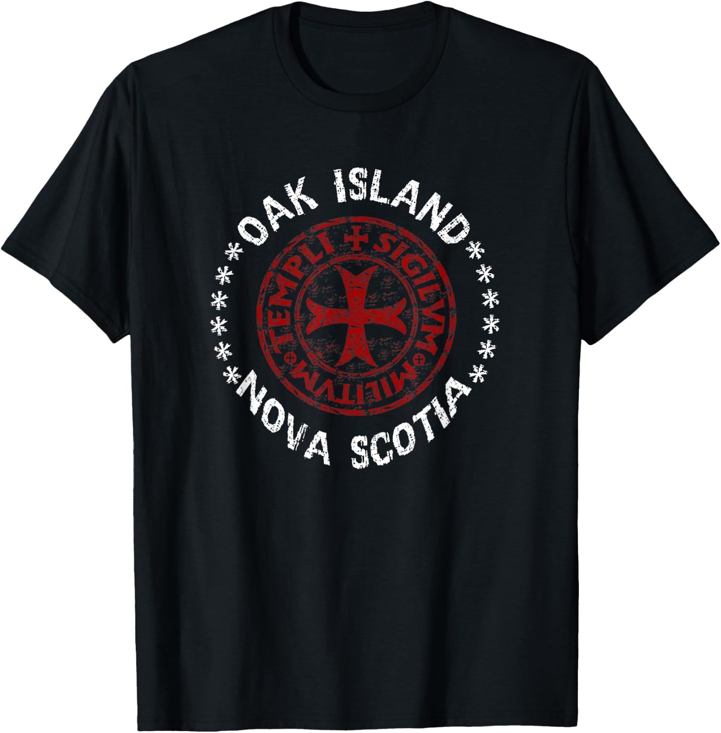 Oak Island Treasure Hunters Mystery Templar Knights Gifts T-Shirt - T-Shirt | Black