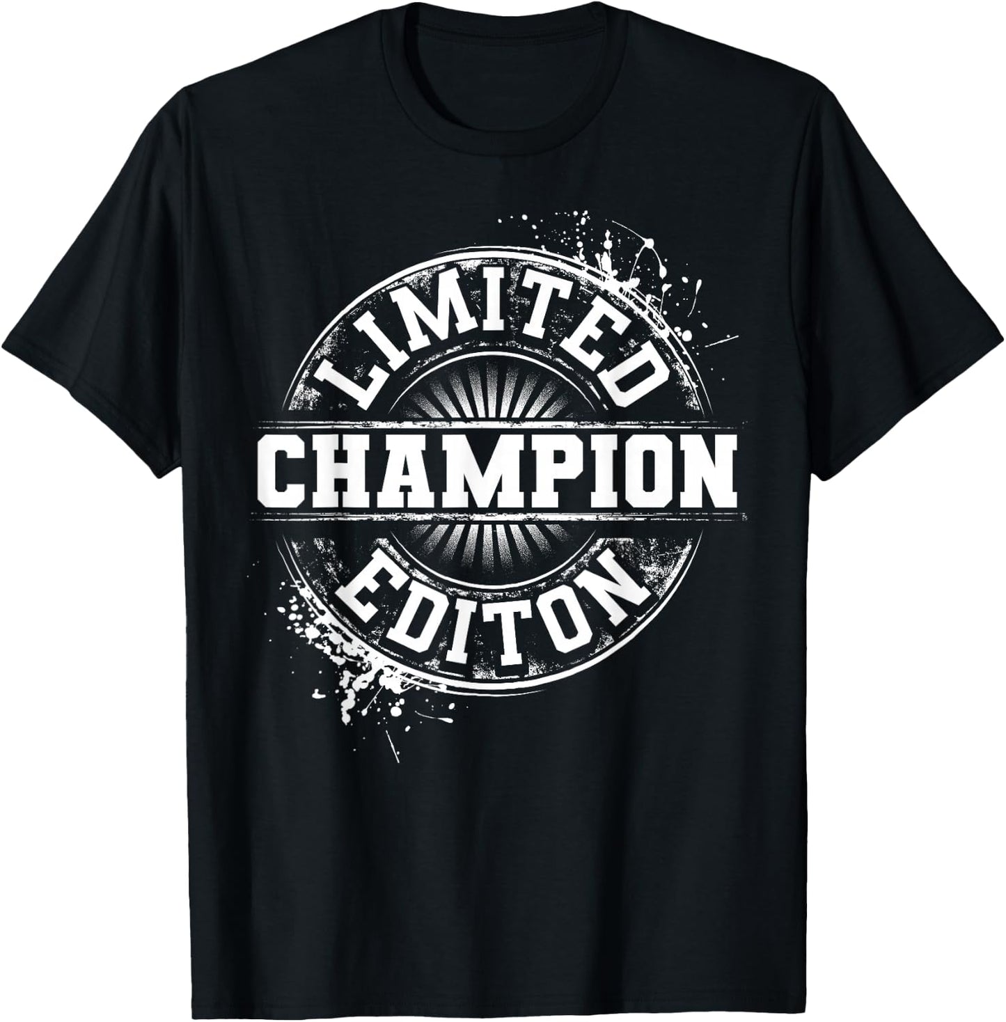CHAMPION Funny Surname Family Tree Birthday Reunion Gift T-Shirt - T-Shirt | Black