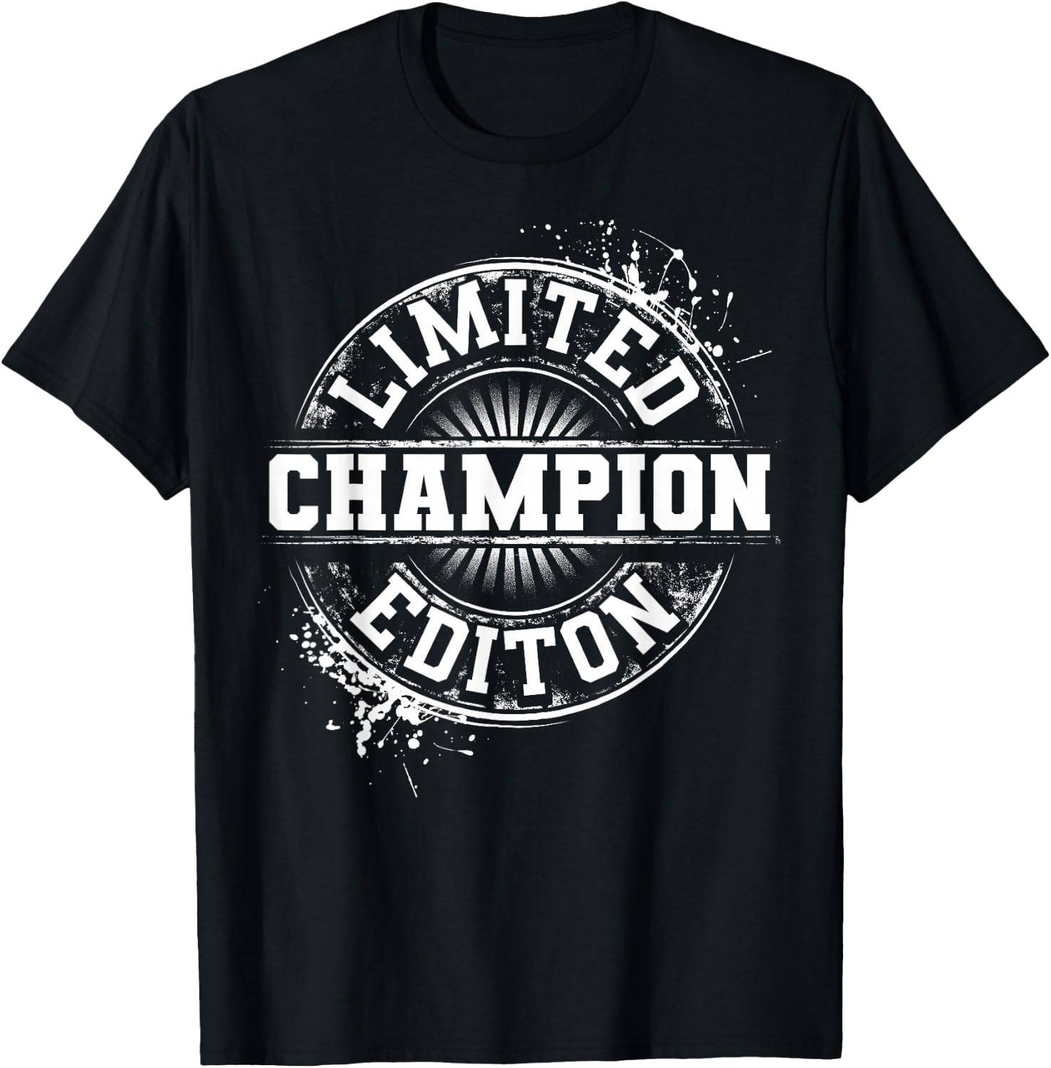 CHAMPION Funny Surname Family Tree Birthday Reunion Gift T-Shirt - T-Shirt | Black