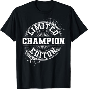 CHAMPION Funny Surname Family Tree Birthday Reunion Gift T-Shirt - T-Shirt | Black