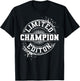 CHAMPION Funny Surname Family Tree Birthday Reunion Gift T-Shirt - T-Shirt | Black